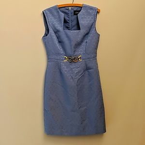 Chelsea Rose periwinkle dress with gold accent